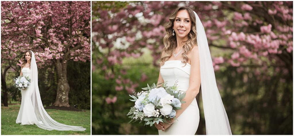 Closeup of a bride at Stone House at Stirling Ridge 