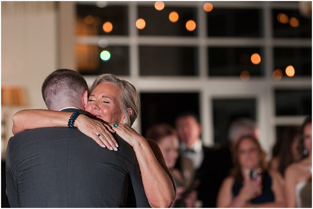 Groom dancing with his mom at Stone House at Stirling Ridge 