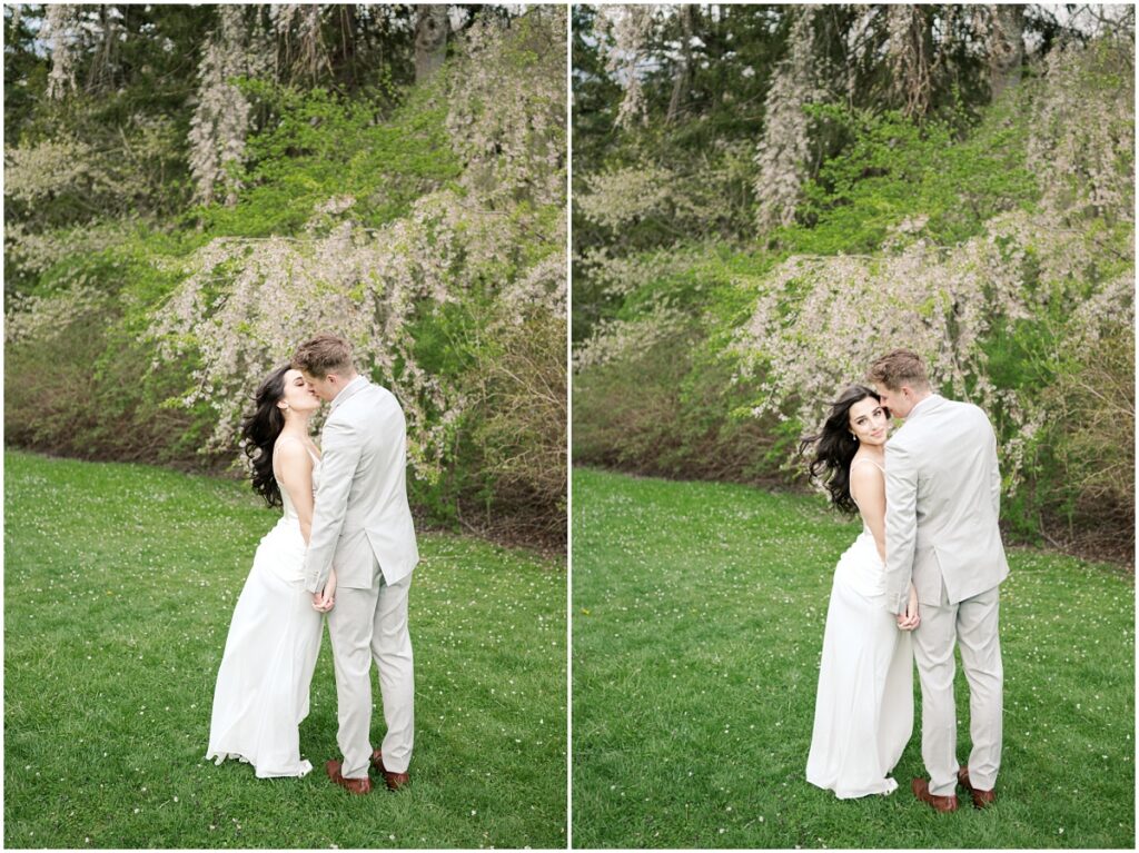 cinematic photos of a couple posing for engagement session during their engagement session